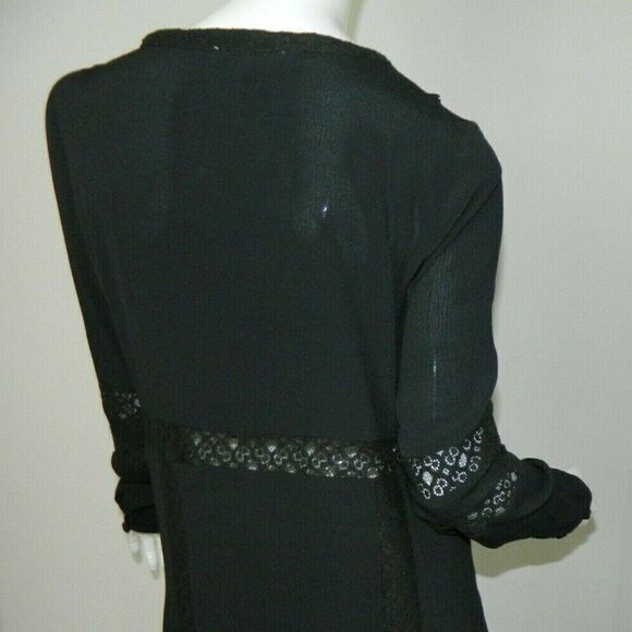 Anthropologie Current Air Black Boho Chic Tunic - Picture 7 of 11